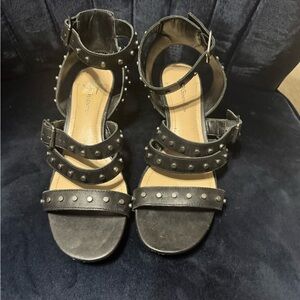 Black Studded Sandals